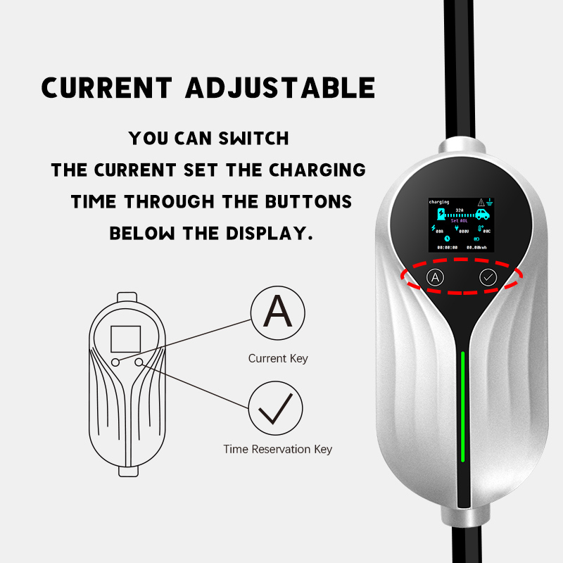 WAIZIDA Portable EV Charger Model U with LCD Screen